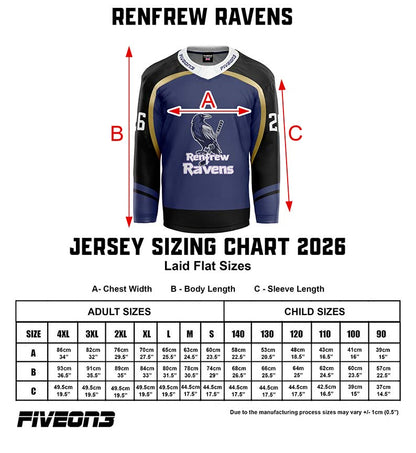 Renfrew Ravens Black Training Jersey
