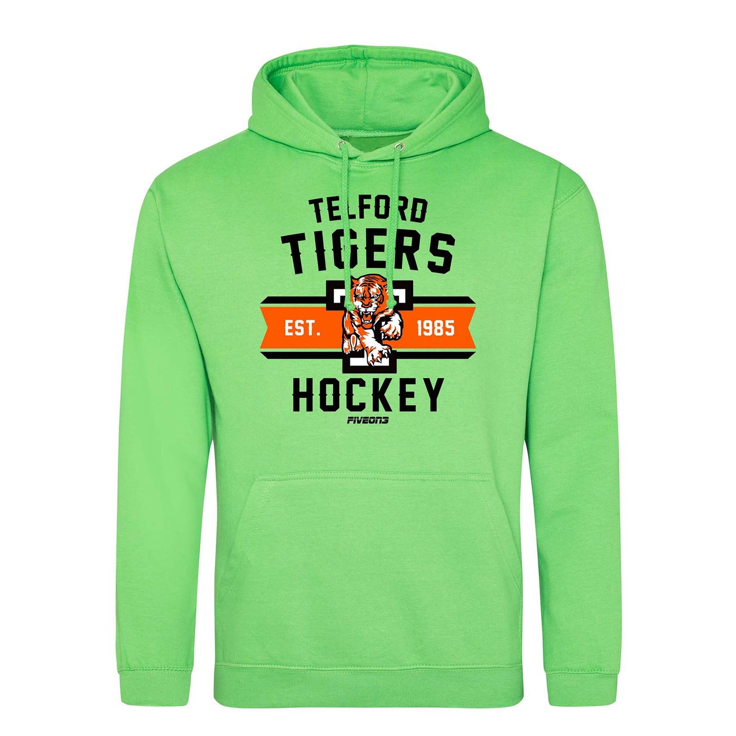 Telford Tigers Hoody Lime